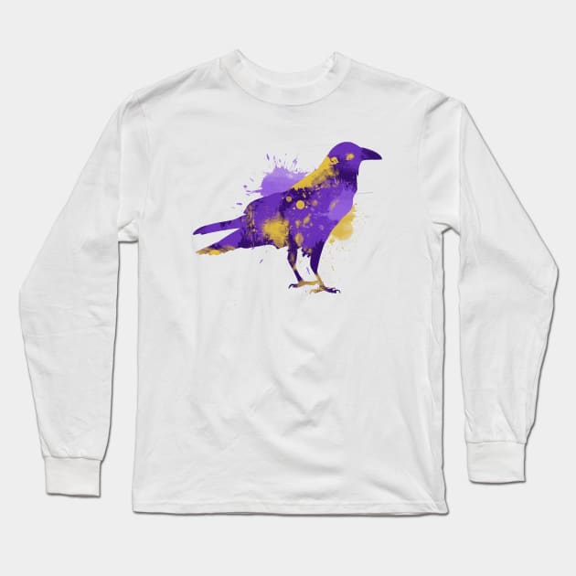 Raven Long Sleeve T-Shirt by DavidLoblaw